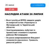 Оккупанты ударили по энергообъектам в двух областях Украины