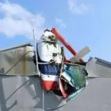 Гелікоптер впав на дах сільського будинку