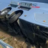 Автобус перевернулся в Польше