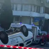 ДТП у Києві – у Києві перекинувся поліцейський автомобіль