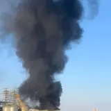 У порту Чорноморська спалахнула велика пожежа