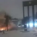 Обстрел Львова – российский дрон упал недалеко от памятника Бандере
