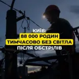 Обстріл Києва – через масовану атаку 88 тисяч сімей залишилися без світла
