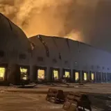 Склады Рошен горят на Киевщине