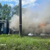 В Черкасской области во время движения загорелся пассажирский поезд